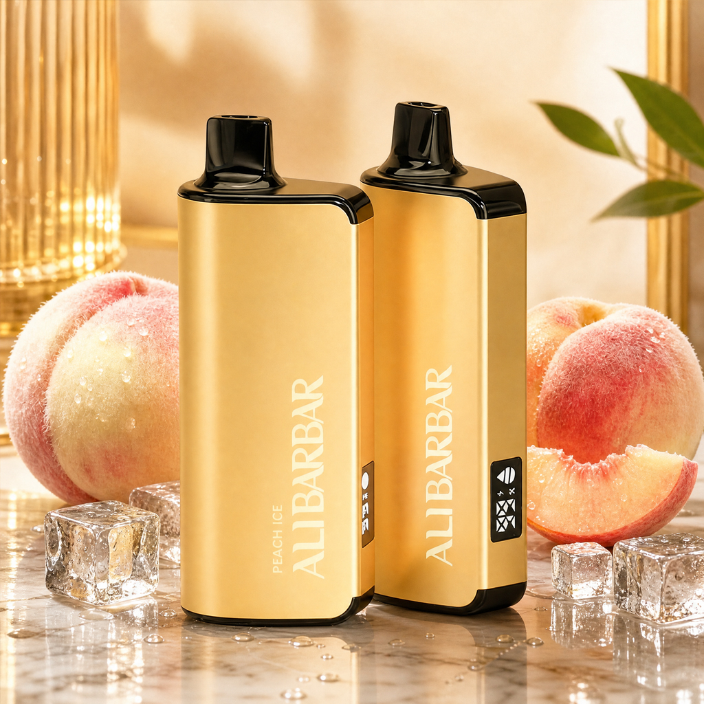 ALIBARBAR INGOT 9000 Puffs in Peach Ice flavour