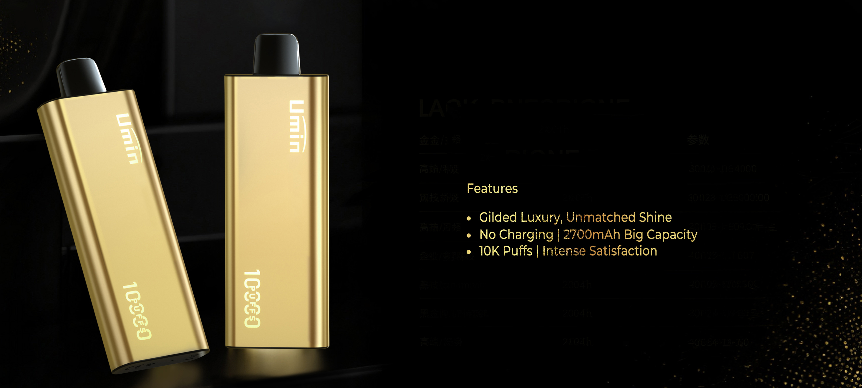 UMIN SLICKPLUS 10000 Puffs device detail view